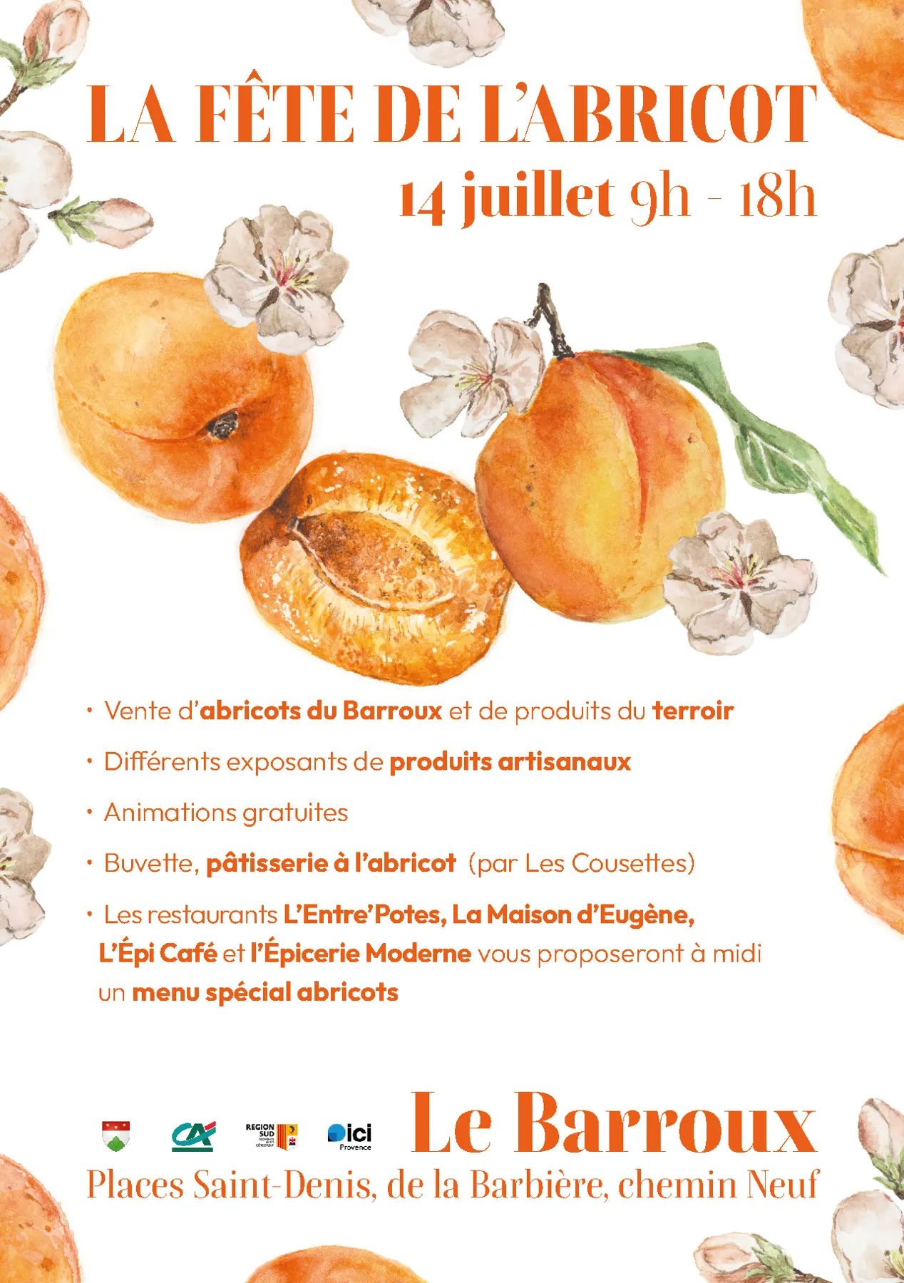 L’affiche en petit format, avec le programme de la fête