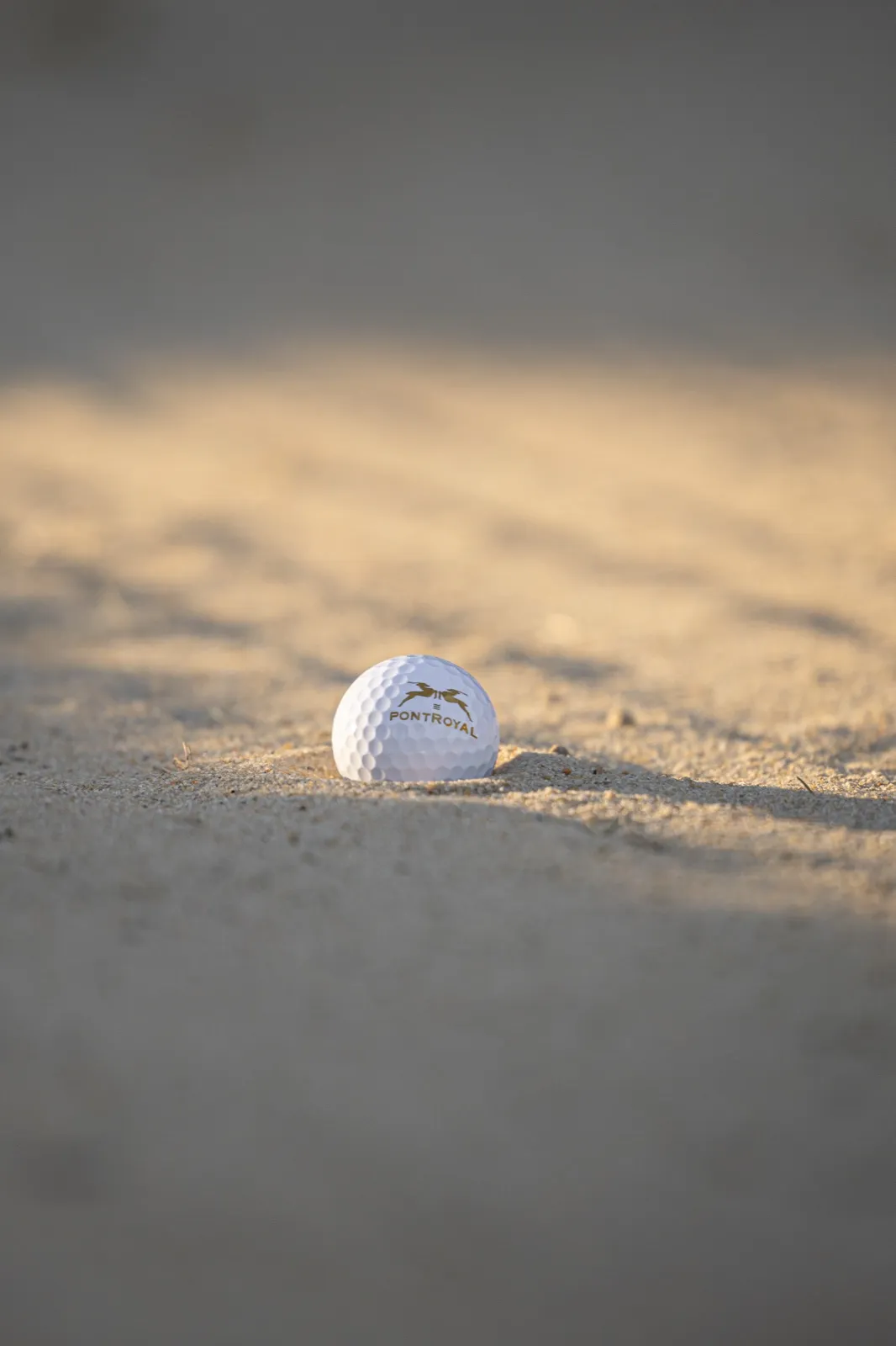 Une balle dans le sable d’un bunker