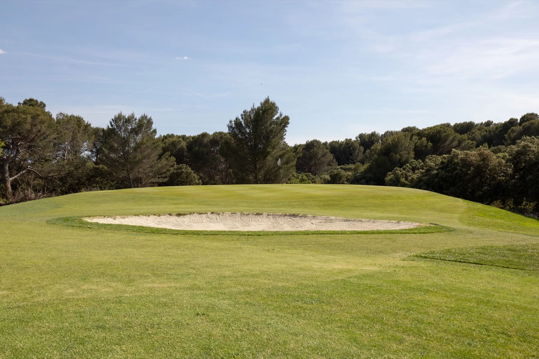 Un bunker devant le green