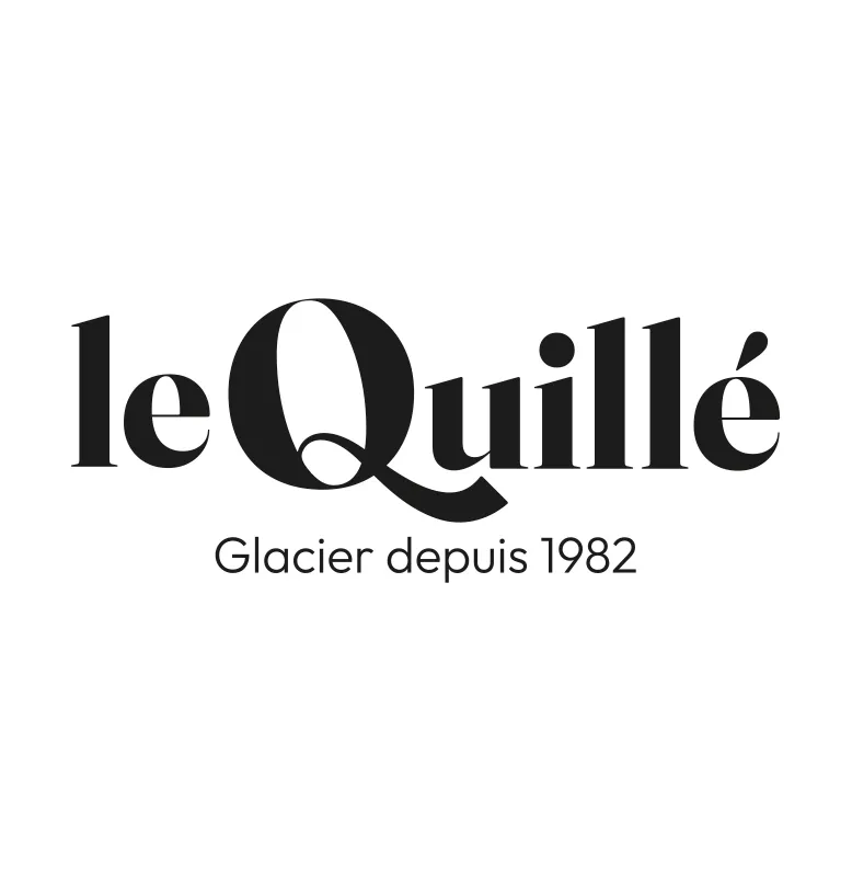 Le logo du Quillé, glacier depuis 1982, dans sa dernière version