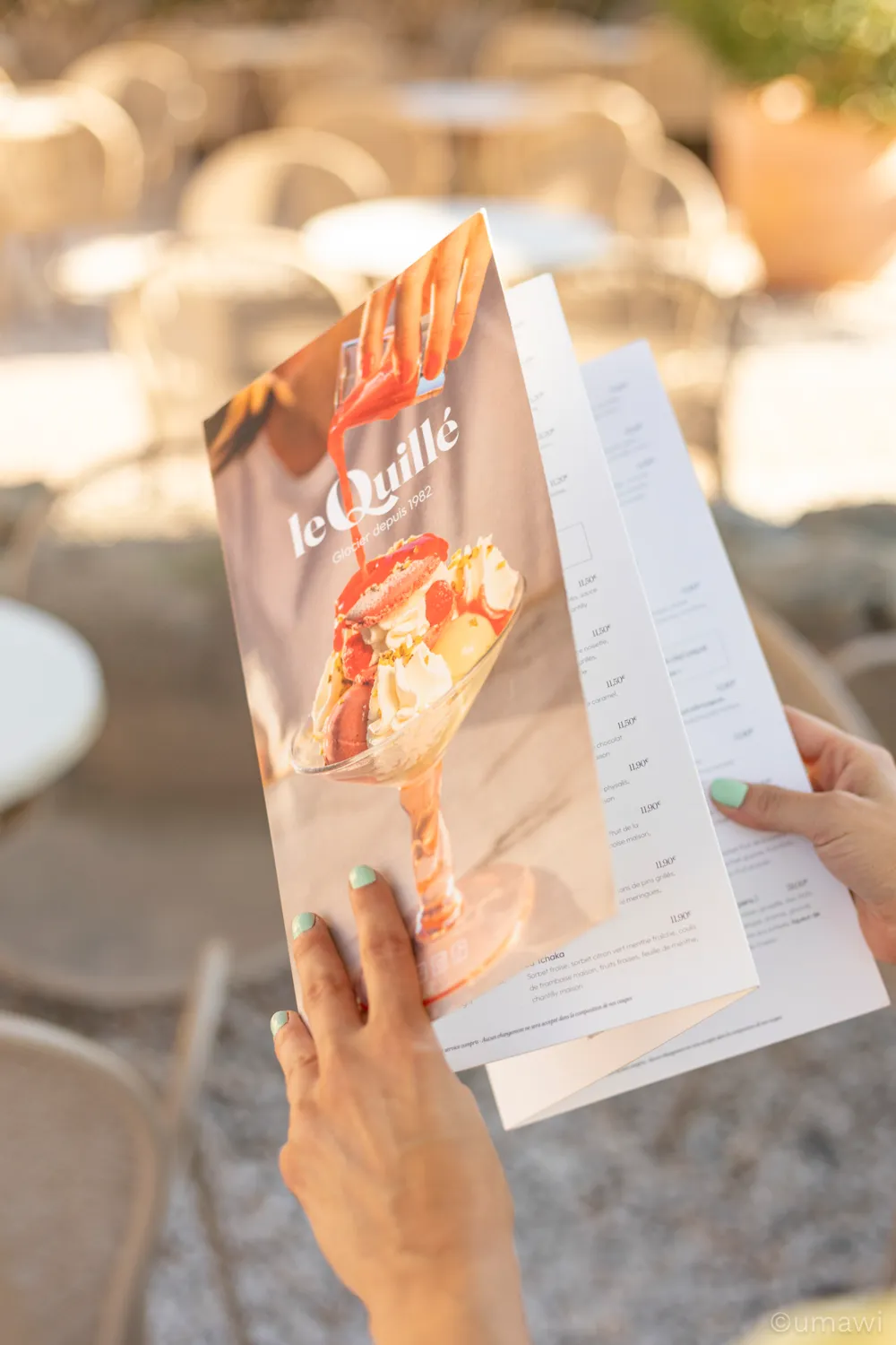 La carte des glaces du Quillé