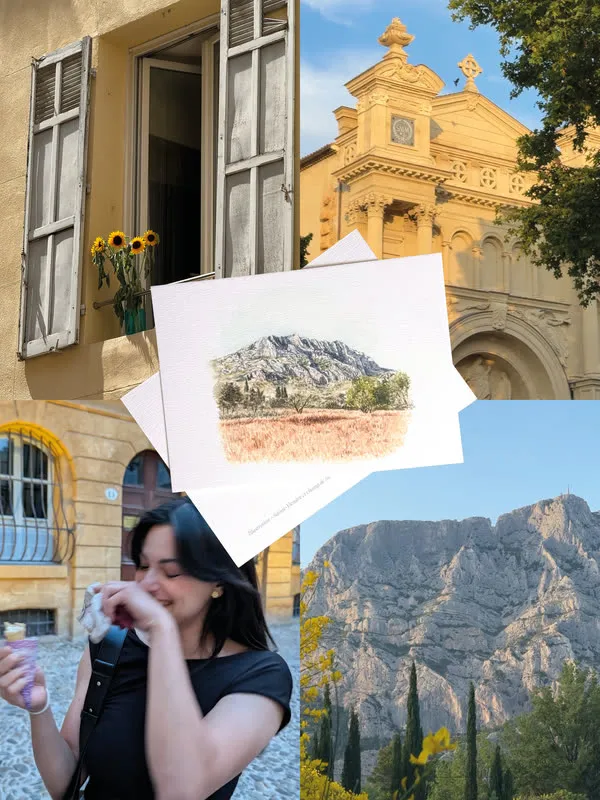 Publication : une aquarelle de la Sainte-Victoire à Aix-en-Provence