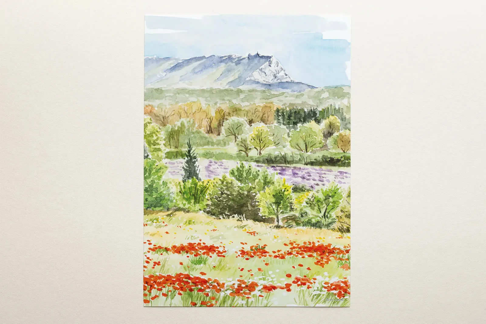 Aquarelle de la Sainte-Victoire