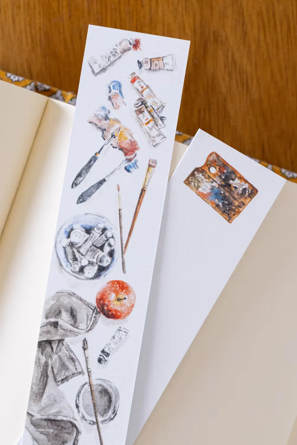 Marque-page aquarelle : le matériel du peintre