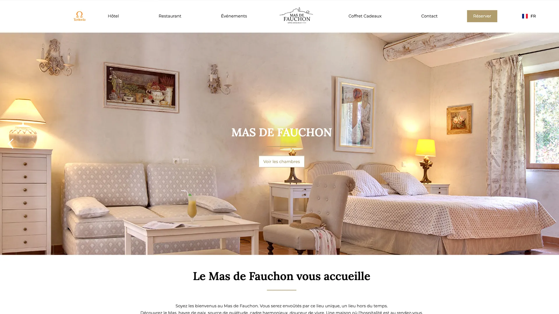 Le site du Mas de Fauchon, sur ordinateur
